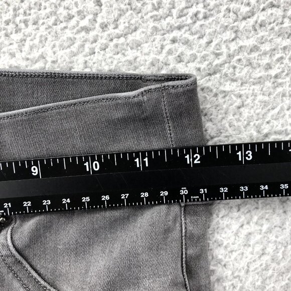 SPANX Womens Size XS Gray Distressed Raw Hem Mid Rise Skinny Ankle Jegging Jeans - Picture 14 of 16